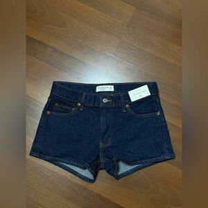 Abercrombie & Fitch Dark Blue Mini Jean Shorts